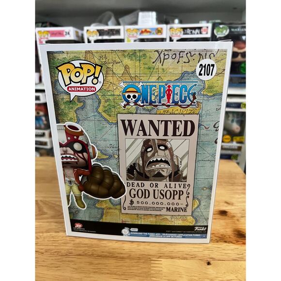 NEW IN HAND EXCLUSIVE Usopp Wanted Poster One Piece Funko Pop #2107 Anime Manga - Picture 3 of 6